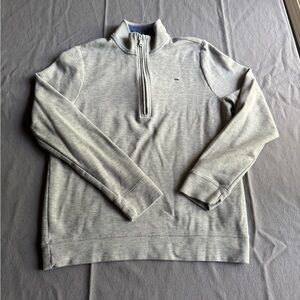 Vineyard Vines Gray Zip Up Quarter Zip Classic Comfort Boys Large